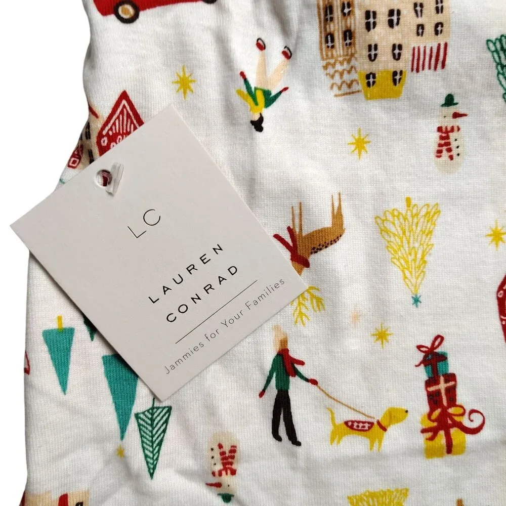 Lauren Conrad Pet Size L-XL Holiday Pajamas With Festive Print